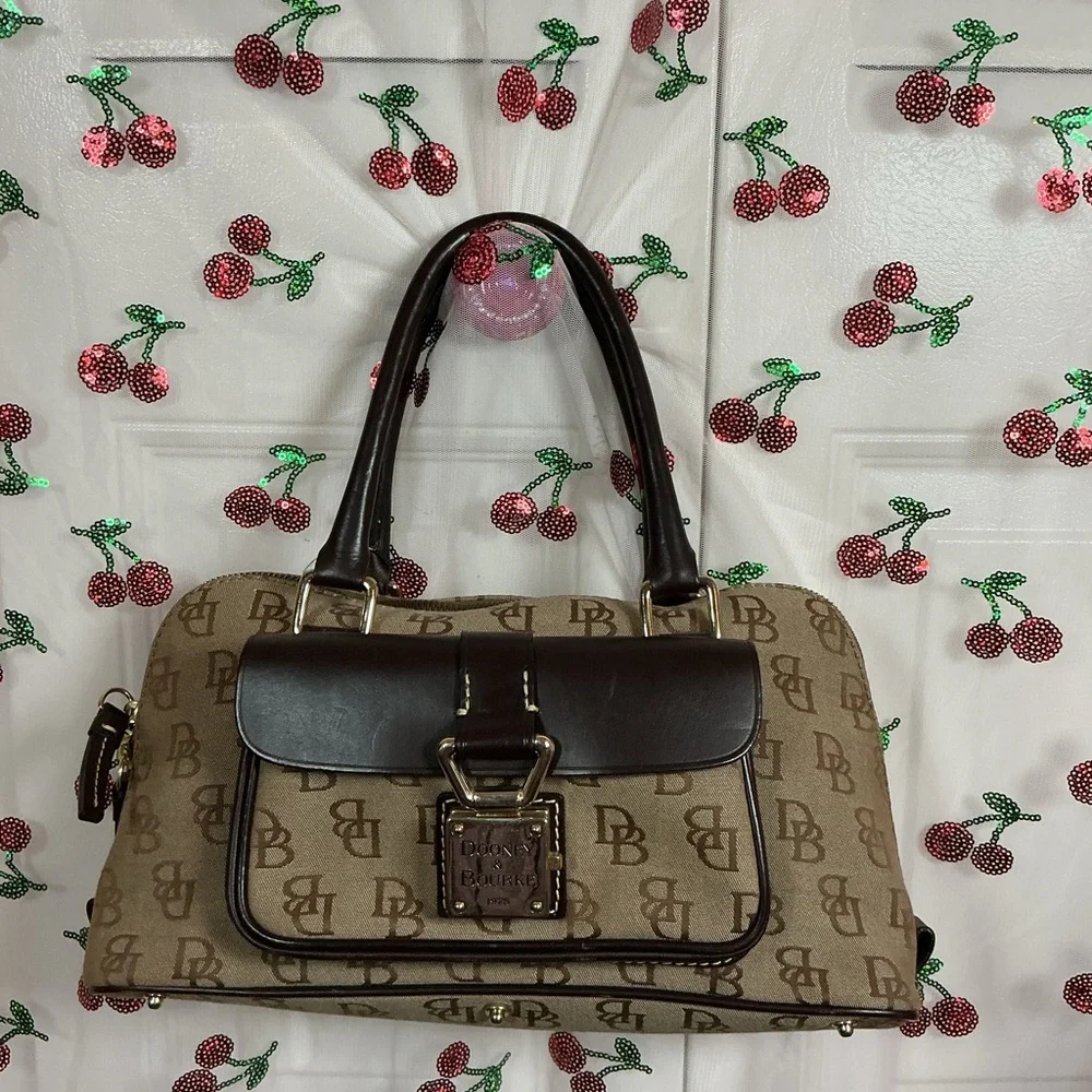 Dooney & Bourke Tan and Brown bag - Picture 1 of 8